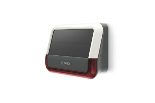 Bosch Smart Home Außensirene, kabellose Alarmanlage mit Solarpanel, warnt per 3-fachen Alarmierung...