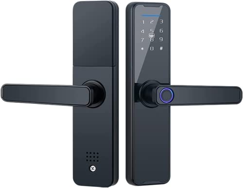 Biometrisches Fingerabdruck-Türschloss für Holztüren, Bluetooth elektronisch, kompatibel mit Tuya...