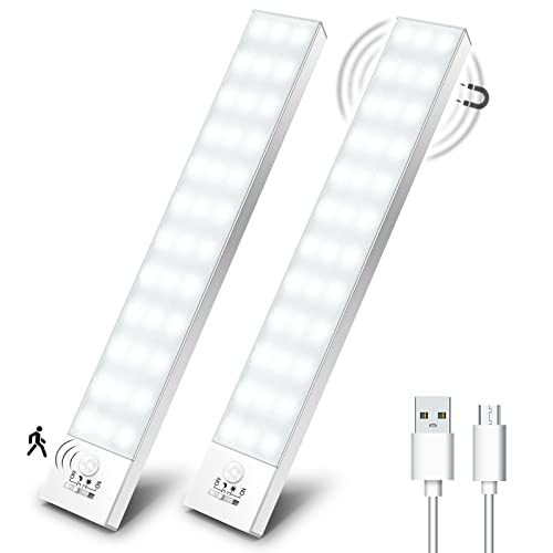 Schrankbeleuchtung LED mit Bewegungsmelder 2 Stück Schranklicht Schrankleuchte Led Leiste Batterie...