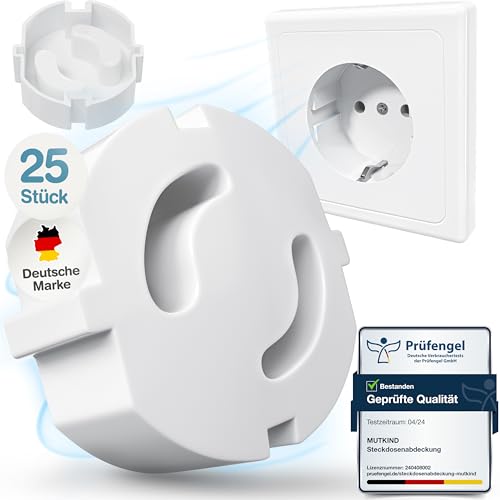 MUTKIND Steckdosen Kindersicherung - (25 STK. zum Stecken) Steckdosenschutz Kindersicherung Steckbar...