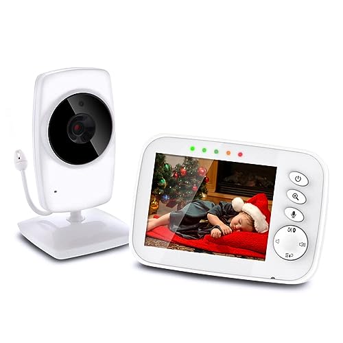 NWOUIIAY Baby Phone 3,2-Zoll Baby Monitor 2.4 GHz Baby Kamera mit LCD Nachtsichtkamera HD Digital...