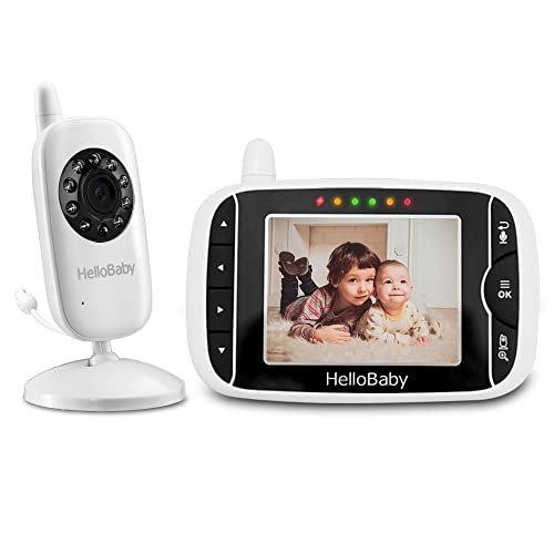 HelloBaby Babyphone mit Kamera HB32 3.2' Digital Funk TFT LCD Drahtloser Video baby Monitor mit...