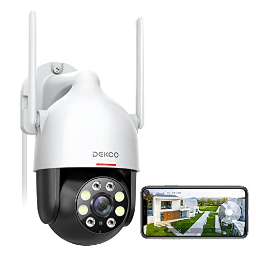 DEKCO 2K Überwachungskamera Aussen WLAN, 350°/90° Schwenkbar WLAN Kamera Outdoor, 3MP WiFi Kamera...