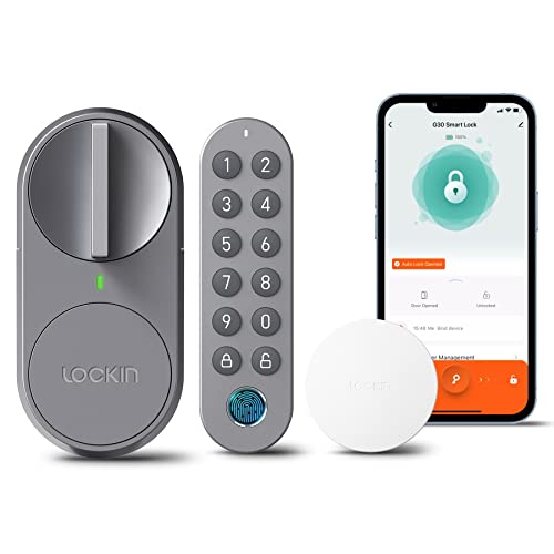 Lockin Smartes Türschloss G30 mit Keypad Pro, WLAN & App-Steuerung, Auto-Lock, Alexa- &...