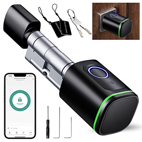 AVATTO Smart Türschloss mit Fingerabdruck, Elektronisches SchließZylinder 60mm (30/30) mit 2...