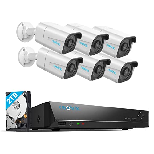 Reolink 4K Überwachungskamera Set Aussen, 6X 8MP PoE IP Outdoor Kamera mit Smarter...