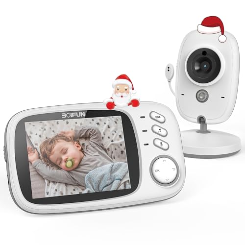 BOIFUN Babyphone mit Kamera, VOX Babyfon, Nachtsicht Baby, Wecker, Temperaturüberwachung, Video...