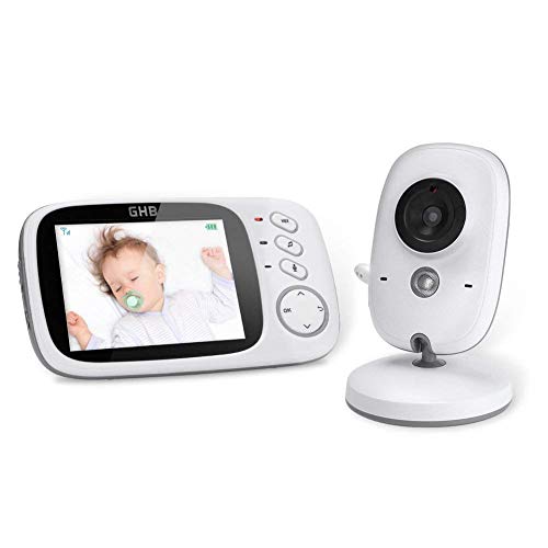 GHB Babyphone mit Kamera Baby Monitor 3.2' LCD Nachtsicht VOX Modus Gegensprechfunktion und...