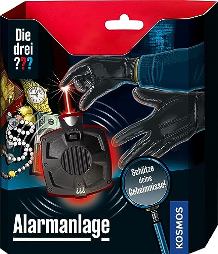 Die drei ??? Alarmanlage von KOSMOS, mit Bewegungssensor und Erschütterungsmelder, Detektiv Set,...