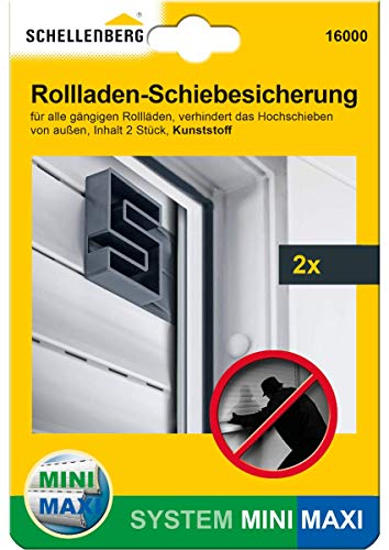 Schellenberg 16000 Rolladen-Schiebesicherung Rolladensicherung gegen Hochschieben 2 Stück (1 Paar)