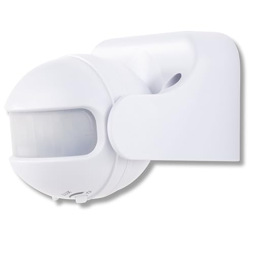 REV Bewegungsmelder aussen - IP44, Leuchtdauer & Helligkeitsempfindlichkeit einstellbar, LED...